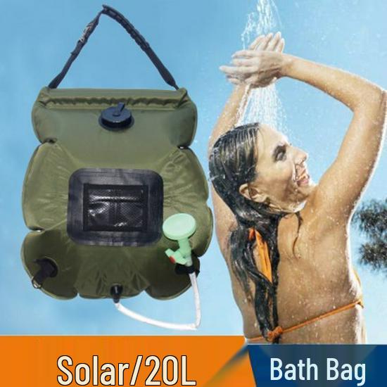 Portable Solar Shower Bag for Outdoor Camping and Self-Driving Tours - Hot Water Storage Solution
