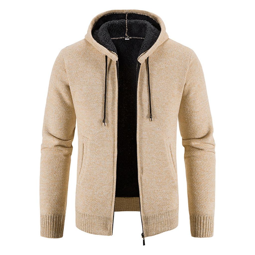 Cardigan  Leisure  Loose  Hooded Hood  Knitted Sweater