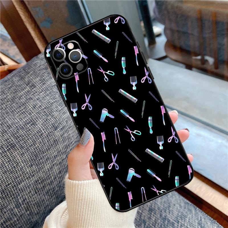 Barber Hair Stylist Phone Case For iPhone 16 15 14 12 11 13 Pro Max 12 13 mini XR 15 16 Plus 16e Cover Shell