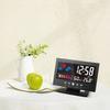 LED Intelligenter Multifunktionaler Leuchtender Wecker Wetter Farbbildschirm Zuhause Ewiger Kalender Tischuhr Vorhersageuhr
