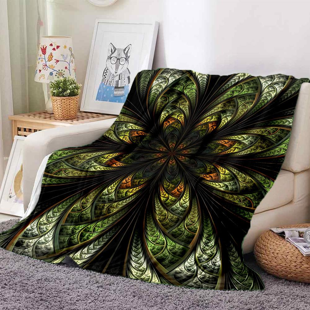 1PC Abstract Pattern Blanket, Throw For Sofa, Bed, Travel, Printing Blanket With Soft And Warm Fabric yy250918162