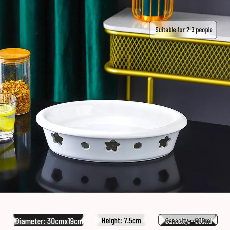 Set Piatto Riscaldante per Pesce in Ceramica Commerciale Konfuta