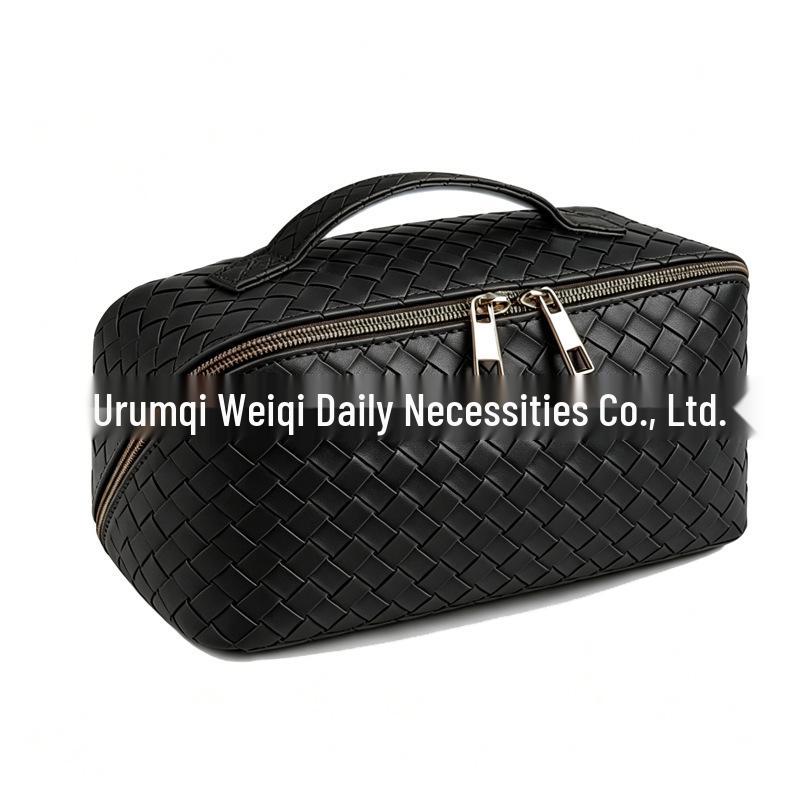 Women's Large PU Makeup & Travel Bag - Cosmetic Storage Handbag & Portable Wash Pouch