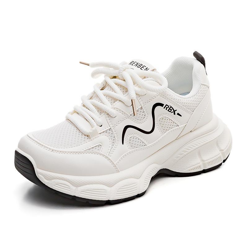 Thick-soled heightening dad shoes women's little white shoes autumn new single shoes versatile casual sports running shoes 3