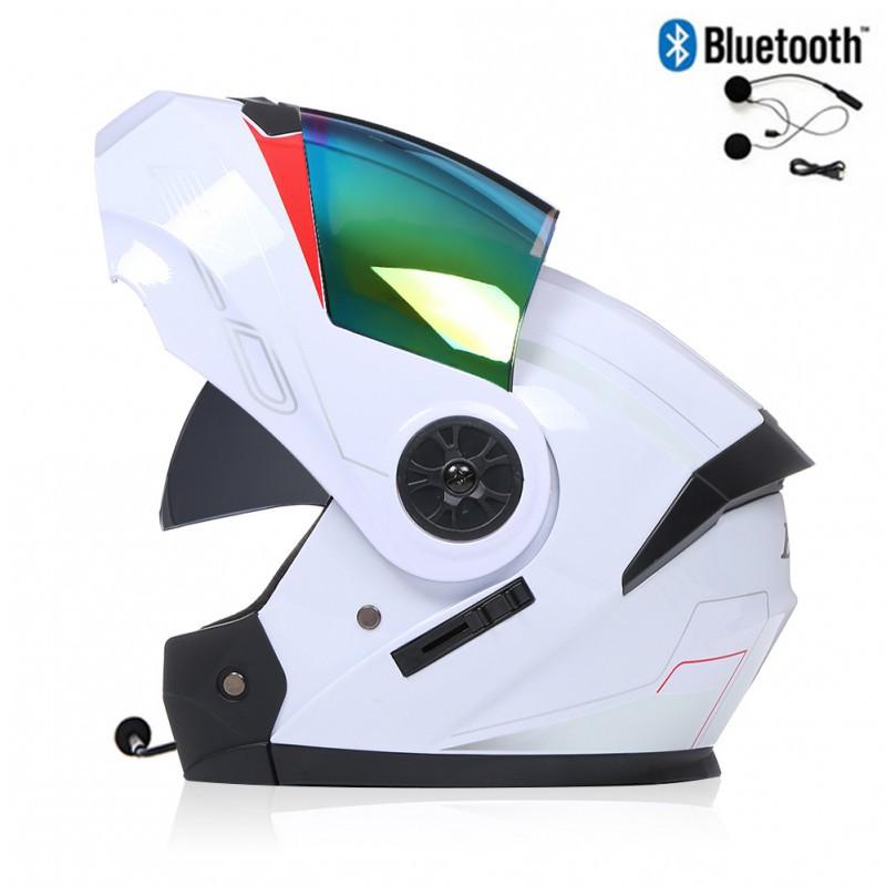 BLD Electric Bicycle Helmet Motorcycle Full Double Lens Exposed Universal Riding All Seasons