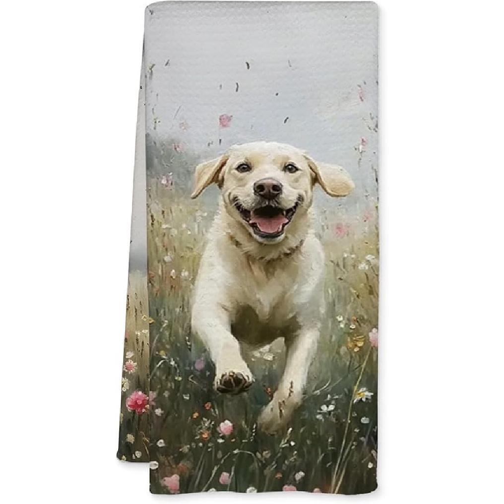 Golden Retriever Gifts Kitchen Towels, Golden Retriever Gifts Hand Towels, Dog Gift Decorative Towel for Bathroom, Dog Kitchen Towel, 16x24 Inch