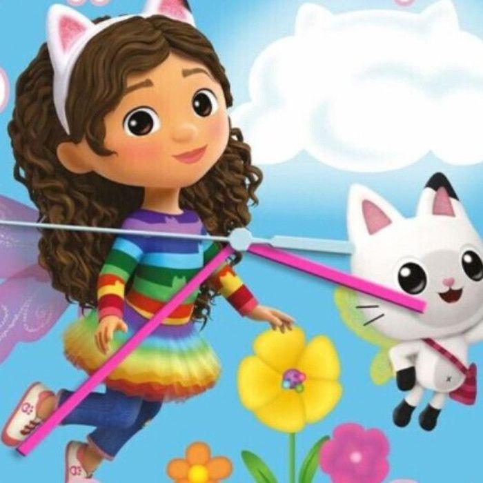 Horloge murale enfant kids licensing gabbys dollhouse