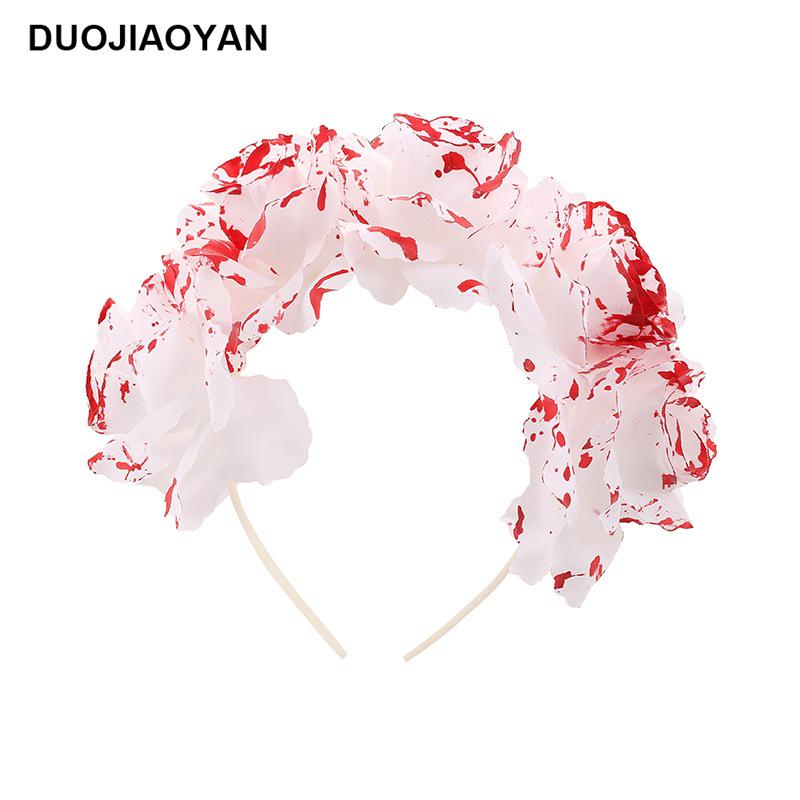 Halloween Flower Headband with Spider for Cosplay or Makeup Party