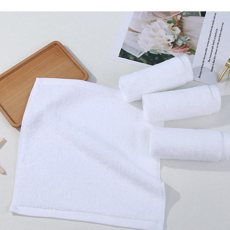 Thickened Pure Cotton White Hand Towel - Small, Non-Shedding, Highly Absorbent