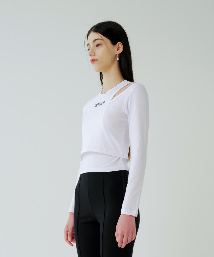 INPREP Double Layered Long Sleeve T-Shirt (White)