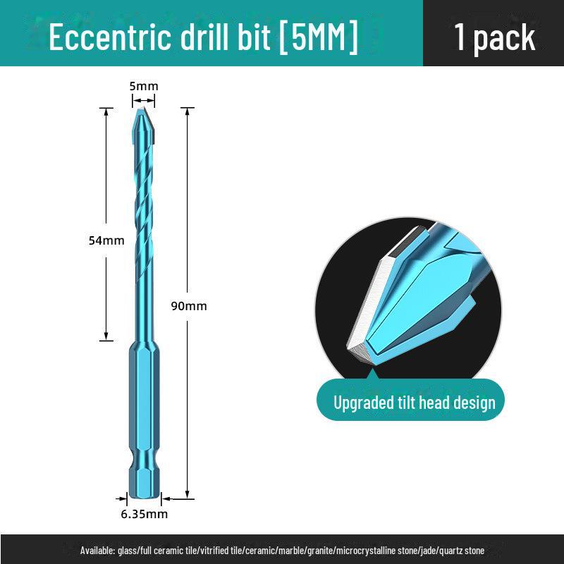 Huhao Heavy Duty Excentrische Boor met Kantelbare Kop voor Keramiek, Tegel, Beton, Gipsplaat en Glas.