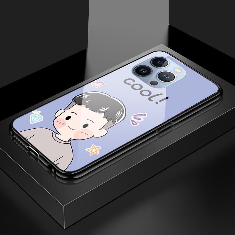 Tempered Glass Phone Case For OPPO Reno13 Reno14 Realme 11 12Pro 14 GTNeo6 C21Y C53 C75 OnePlus Nord2 NordCE3Lite Soft Edge Shockproof Smooth Shell