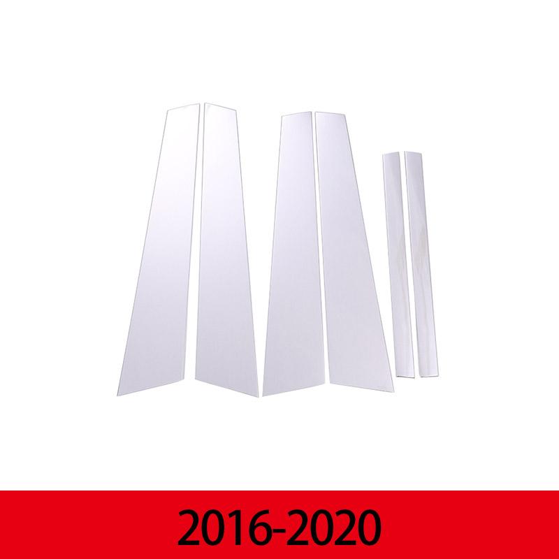 

6 Ppc For BMW 7 Series F01 F02 G11 G12 2008- Aluminum Alloy Car Window B-pillar Center Pillar Trim Sticker Car Accessories 2016-2020