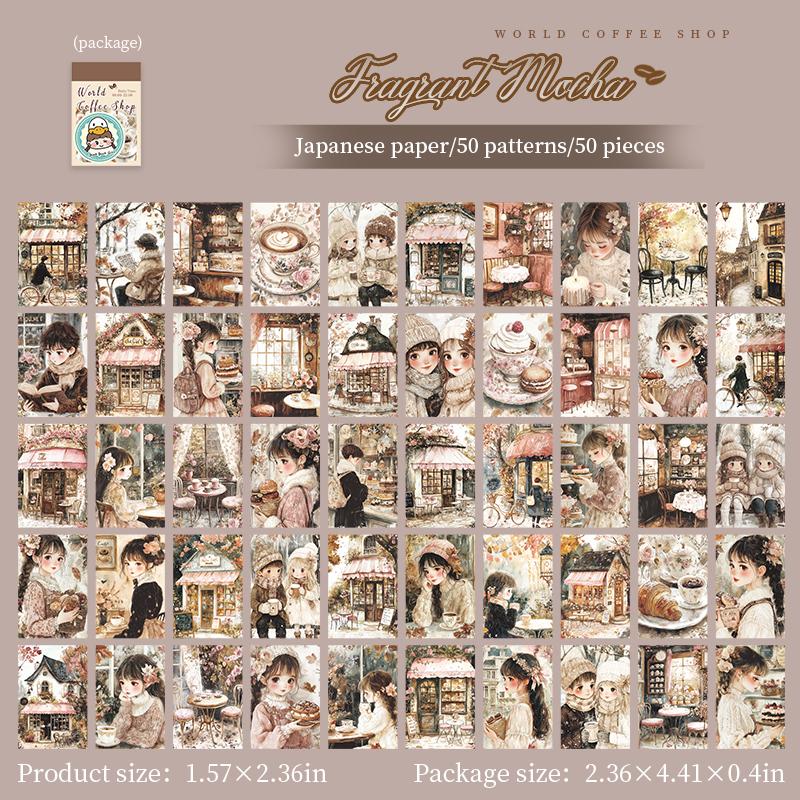 

50 sheets Ins Style Sticker Book Washi Paper journal DIY Material Decoration Sticker Memo Pad Scrapbook Stationery Stickers