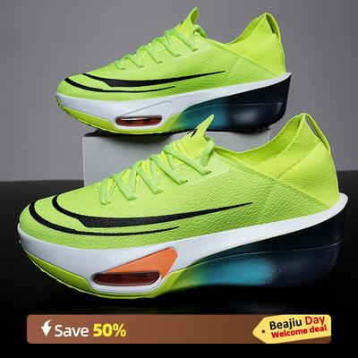 Marathon Air Cushion Homens Esportes Tênis de Corrida Respirável Leve Feminino Confortável Atlético Antiderrapante Tênis de Placa de Carbono