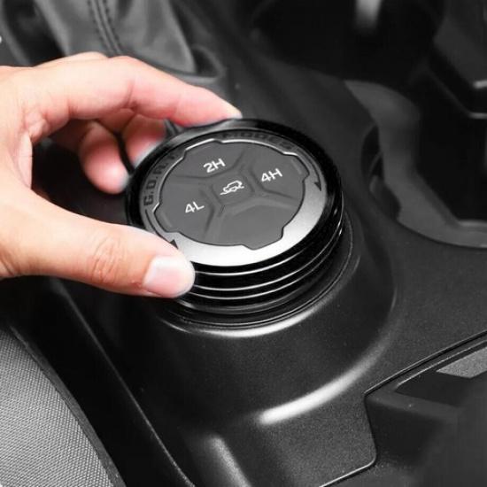 For  - 2024 Ford Bronco Black Centre Control 4WD Switch Cover Knob Ring Trim
