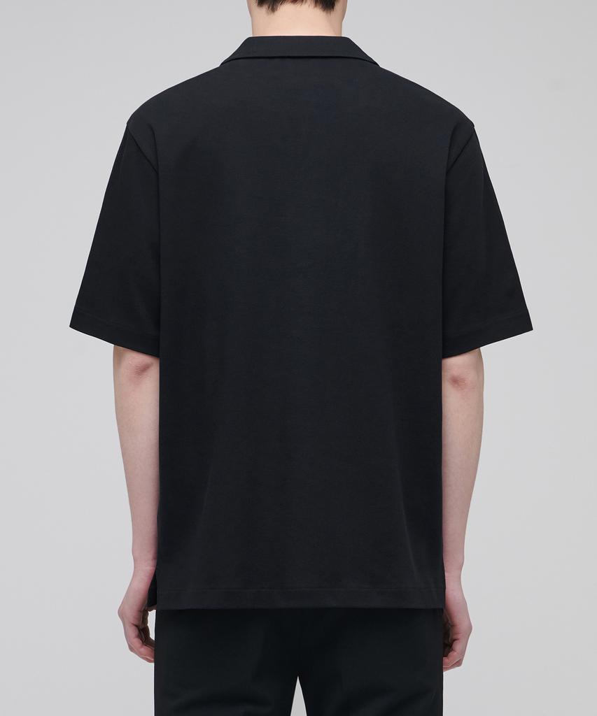MUSINSA STANDARD Open Collar Polo Shirt [Black]