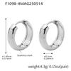 Nivora 18K Gold Plated Polished Smooth Women Hoop Earrings High Quality Stainless Steel Hypoallergenic Earring For Women Jewelry