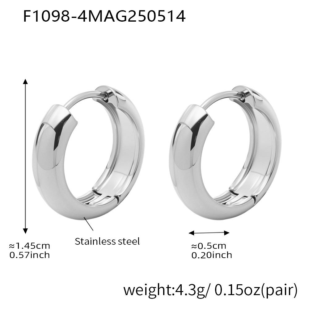 Nivora 18K Gold Plated Polished Smooth Women Hoop Earrings High Quality Stainless Steel Hypoallergenic Earring For Women Jewelry