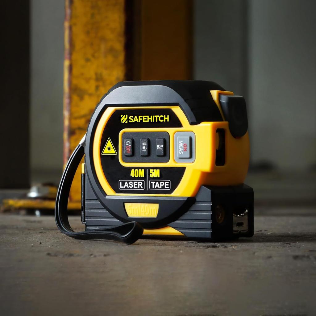 2024 New Laser Tape Measure 3-in-1 with Large LCD Display | Digital Laser Measurement Tool in/ft/m Scales up to 131ft/40M with calculations | Tape