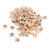 100 Pcs Wooden Alphabet Tiles English Letters DIY Wood Crafts Kids Toy 18x20mm