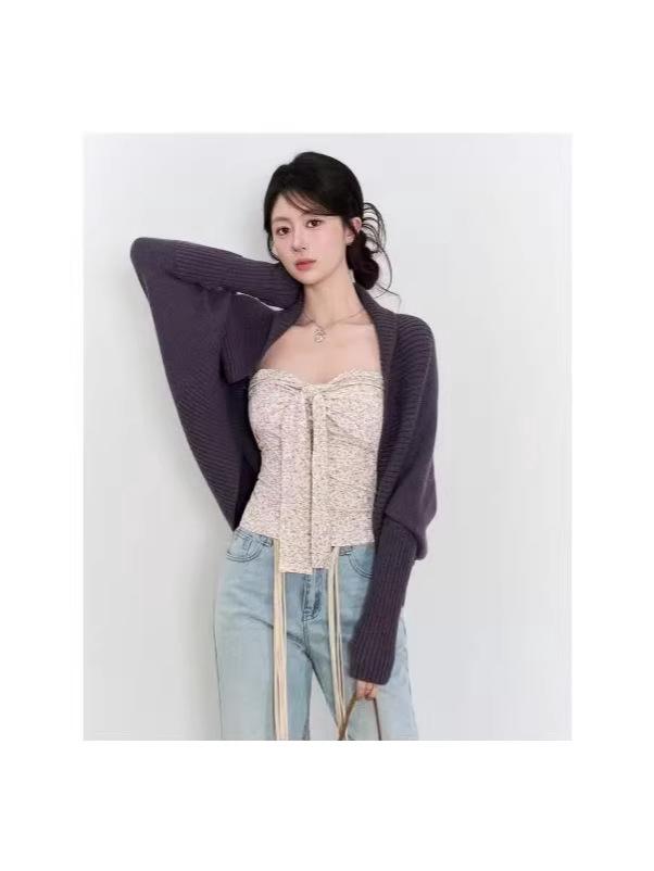 Korean Floral Backless Bandeau Top - Sexy, Slimming Sleeveless Spring 2026 Outfit for Women