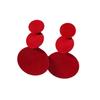 Jewelry geometric design sense temperament personality mosquito coil disc fashion red retro European and American exaggerated earrings
