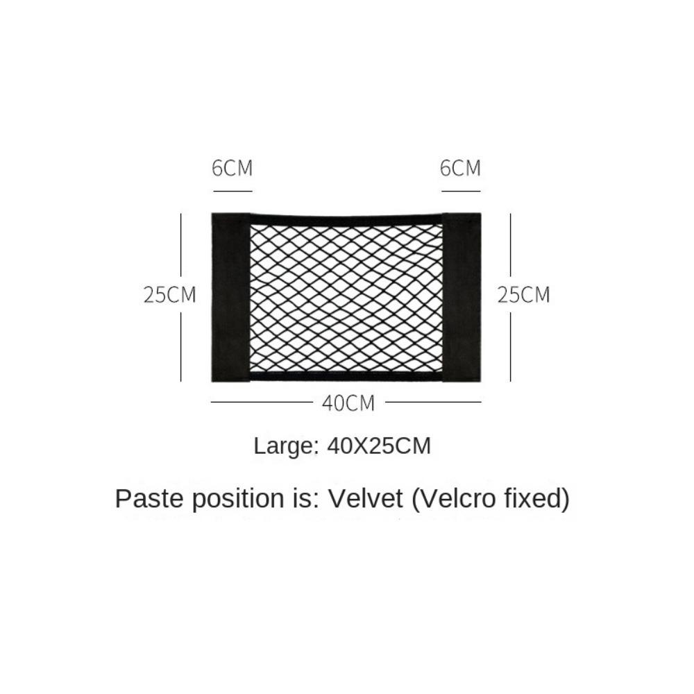 Stretchable Car Storage Net Elastic Seat Back Storage Bag New Car Trunk Storage Bag Seat Back 40*25cm