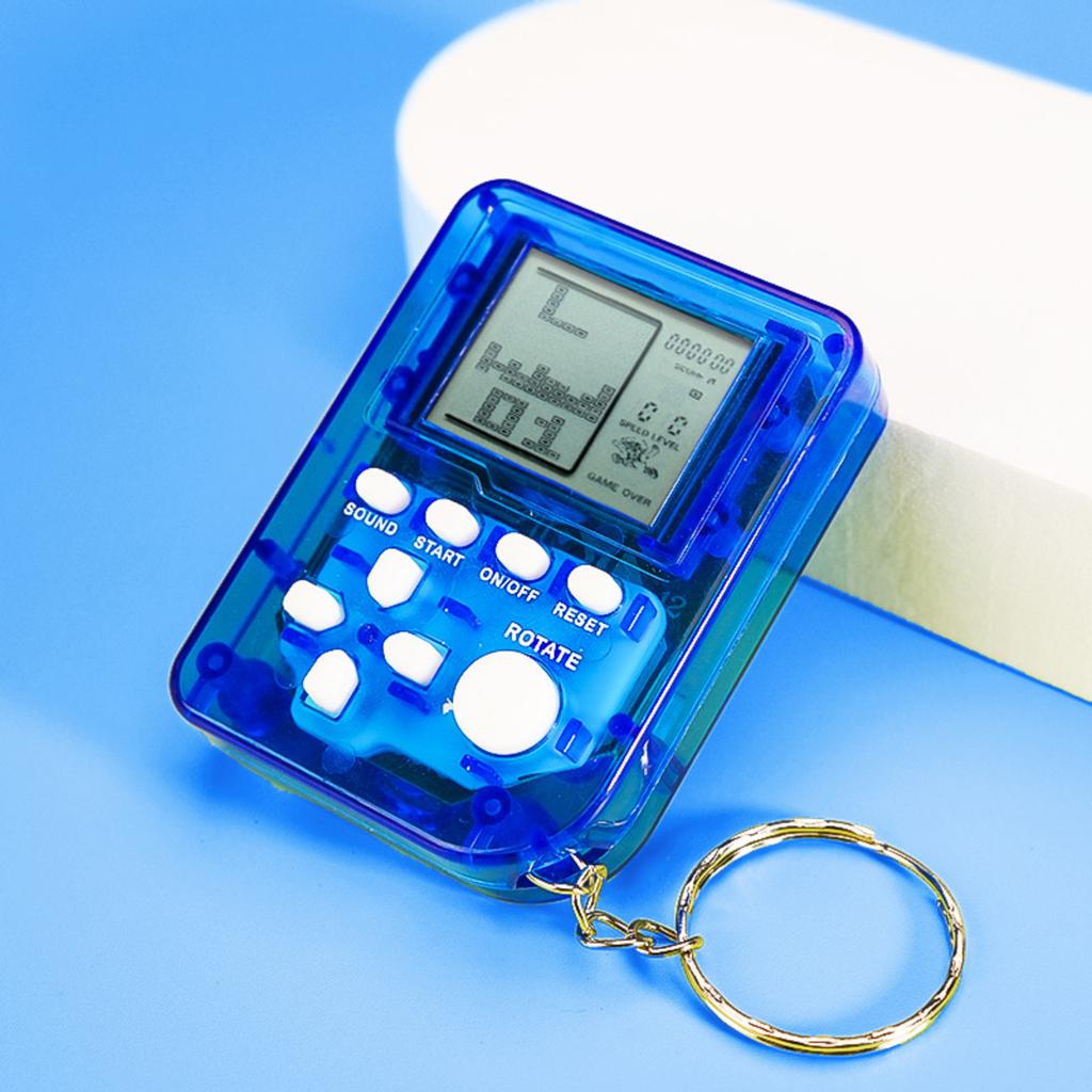 Kutu şeklinde Elektronik Oyun Konsolu Retro El Konsolu Anahtarlık Ucu