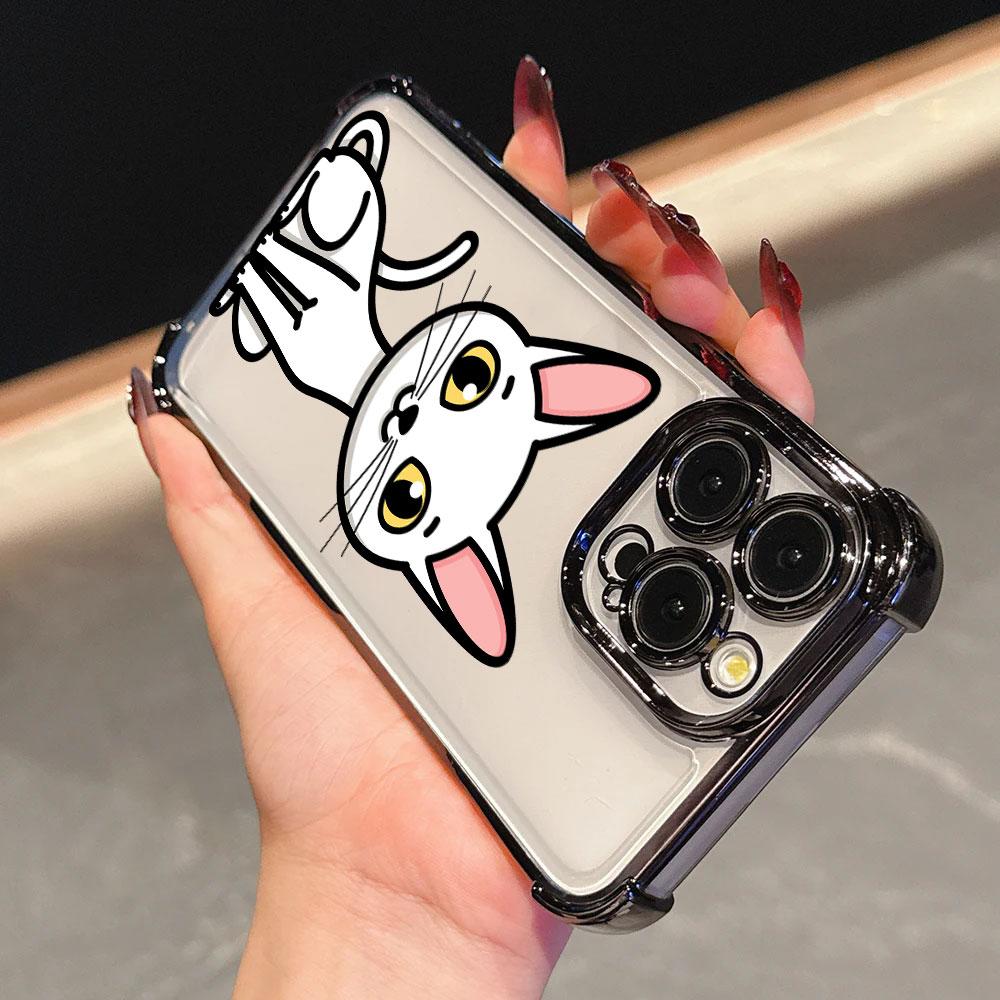 Cartoon Cat Cute Case For Samsung Galaxy A57 A37 A07 A17 A56 5G A55 A54 A52 A53 A36 A34 A35 A33 A73 A26 A25 A16 A06 Phone Cover