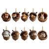 Forest Animal Ornaments, 10-piece Set, Cozy Forest Christmas Ornaments, New Animal Decorations, 2D Acrylic Ornaments For Home And Party Decorations.