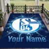 Custom Text Printed Rug Schalke 04 FC Non Slip Floor Carpet For Home Room Decor