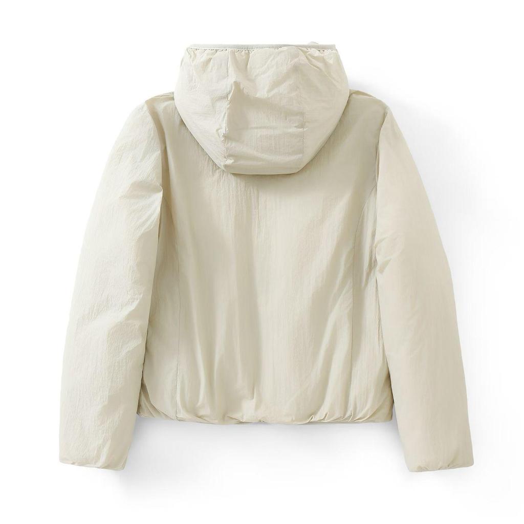 Reversible Hooded Cotton Jacket - Unisex Casual Outerwear for Autumn/Winter 2025