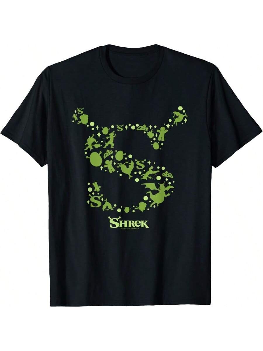 Shreks Character Silhouettes Iconic S Logo T-Shirt S разноцветный
