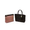 Daks Dark Brown Leather Mesh Tote Bag Dcba6e301w3