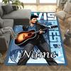Elvis Presley Guitar Legend Customize Your Name Area Rug Design for Living Rooms Kitchen Foyer Bedrooms Antislip Carpet Office Home Decor