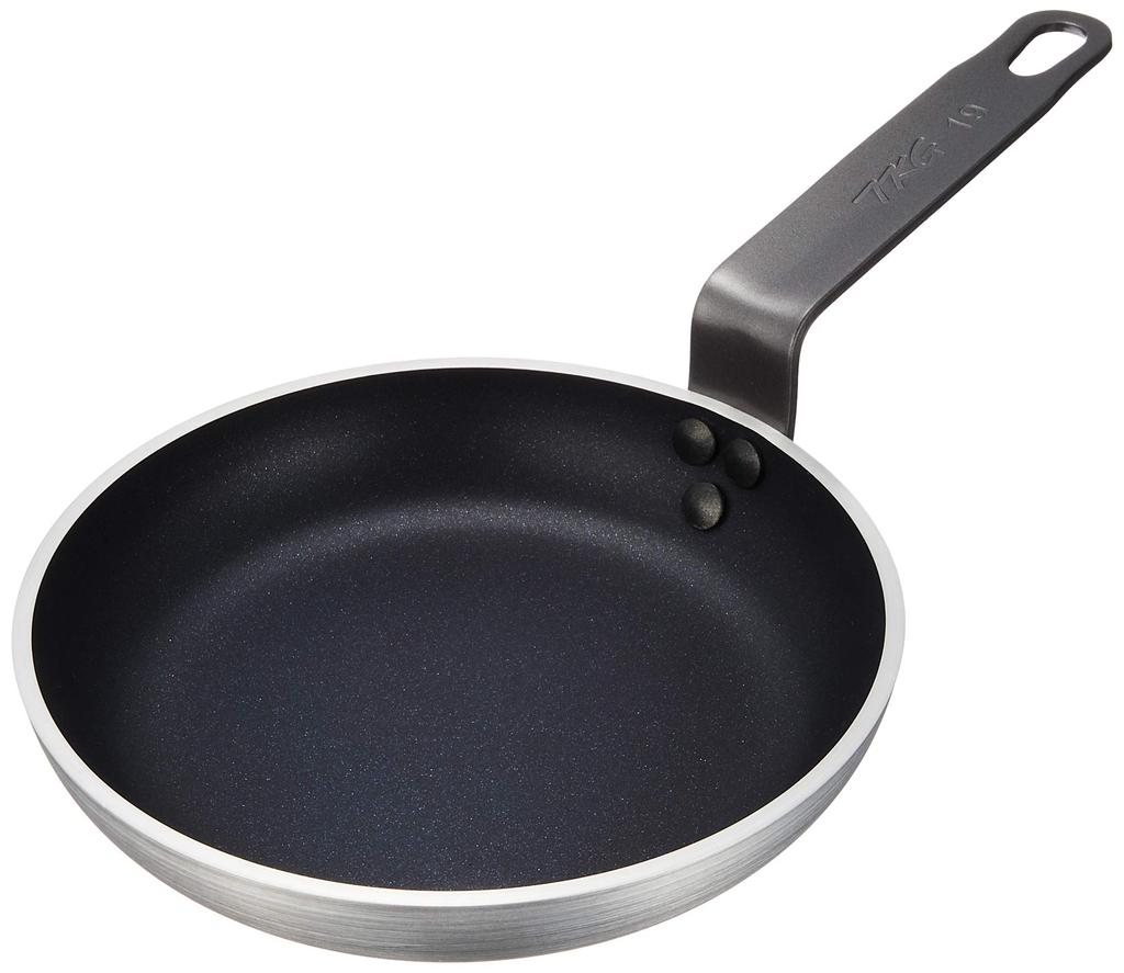 Endo Shoji TKG Frying Pan 19cm, Plate Thickness: 4.0mm, Outer Diameter X Depth (mm): 199 X 33, Inner Diameter (cm): 19, Weight (kg): 0.61. Non-stick