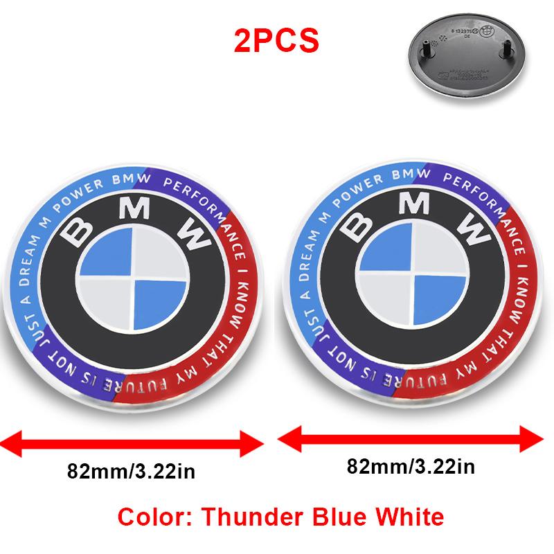Drswk4 2Pc ABS 82mm 74mm Car Front Hood Emblem Rear Boot Trunk Logo For BMW M G20 G32 G11 X3 X5 X4 X6 X7 G30 G12 F40 F30 X1 Accessories