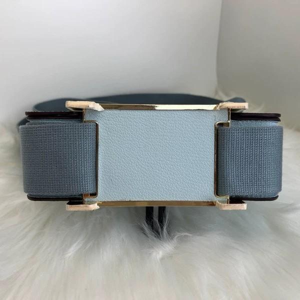 2025 New Leather Women's Bag Goat Pattern Leather Men's and Women's Same Clogs Wide Shoulder Strap Epoxy Leather Color Buckle Cross-border Wholesale