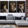 Leinwandgemälde für Wohnzimmer HD Tiger Zebra Leopard Löwe Poster moderne Wandkunst Decorativas Abstracto Tiere Druckbild
