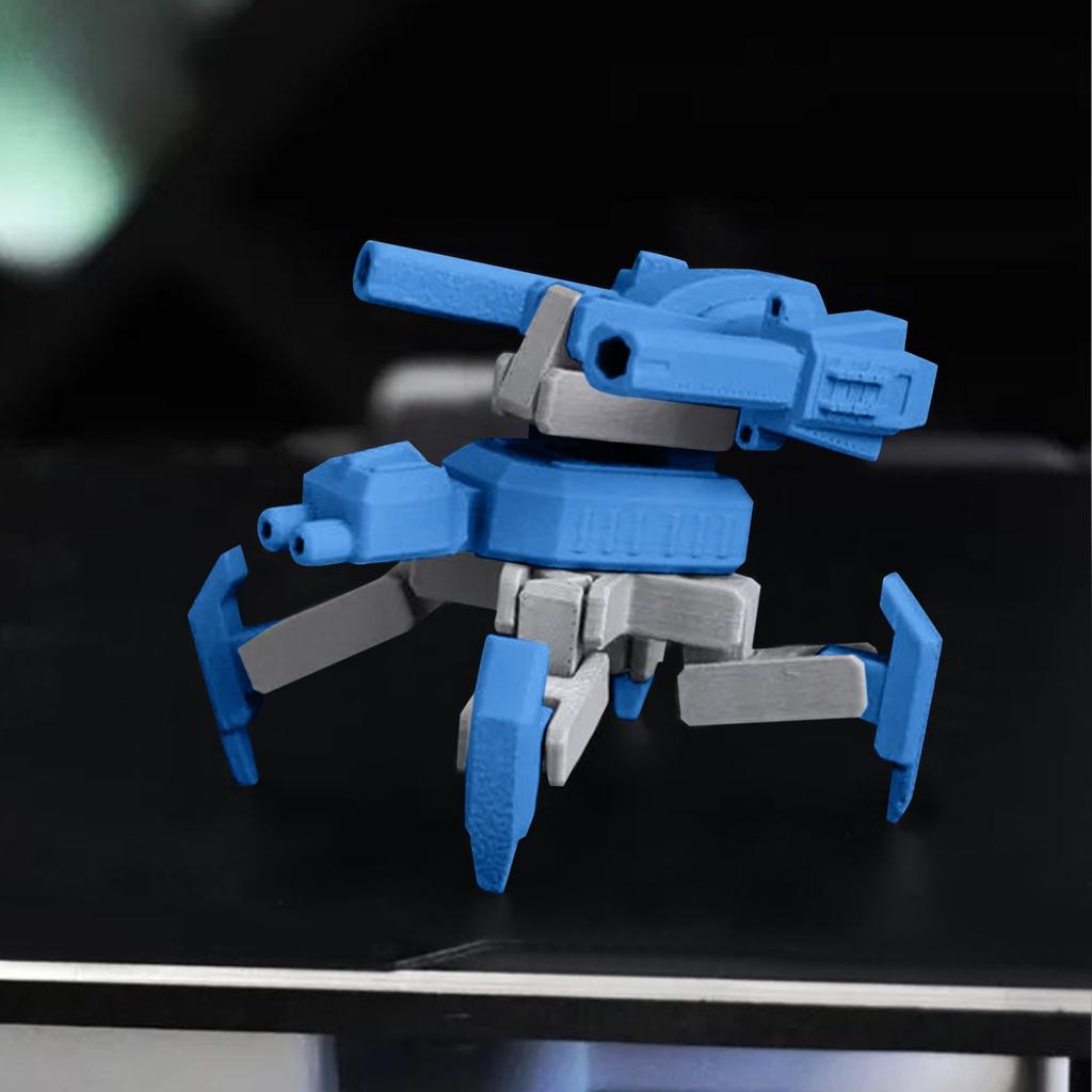 3D Printed Mechanical Four Legged Tank With Movable Technology, Mechanical Spider Tank Toy