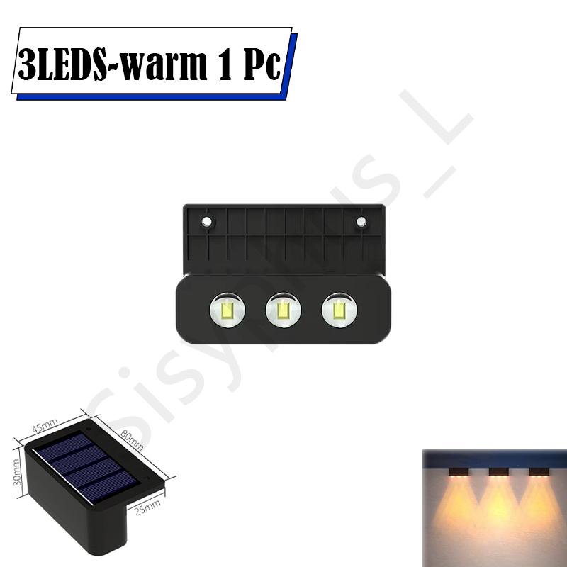 1/2/4Pcs Solar Wall Lamp Outdoor Waterproof Powered Light UP and Down Illuminate Home Garden Yard Decoration Outside Christmas