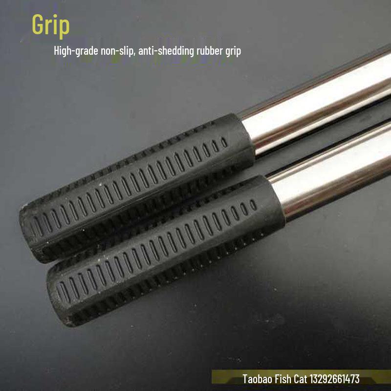 Stainless Steel Golden Sleeve Telescopic Fishing Landing Net Handle