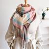 British Classic Australian Scarf - Vintage Striped Winter Warmth Windproof  Scarf for Men and Women,Tassel Edges, Soft Texture