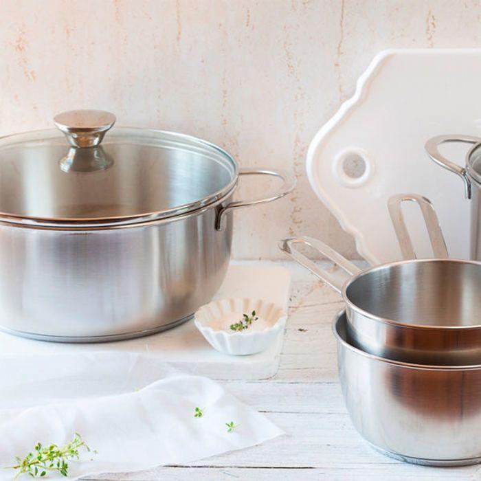 BRA Ancora | Casserole avec couvercle 18 cm, inox 18/10, sans antiadhésif, pleine induction tous feux dont induction