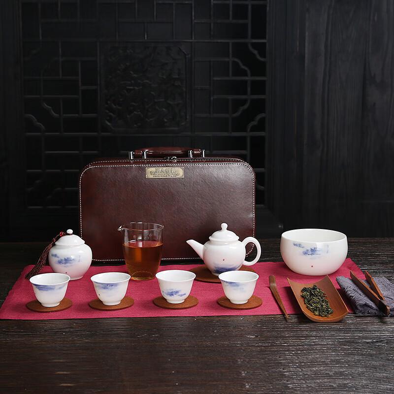 

Nordic Style Dehua White Porcelain Ceramic Tea Art Training Set