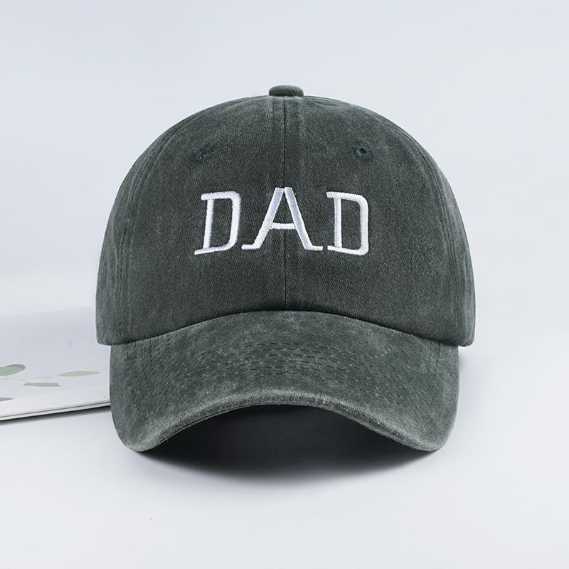 Mlfo “Dad” Embroidered Washed Baseball Cap Soft, Comfortable, Breathable Casual Family Outings Father'S Day Gift Dad Gift