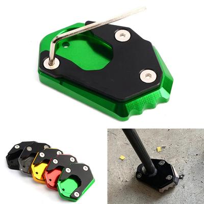 CNC Side Stand Pad for KAWASAKI NINJA 300 650 1000 ER6F Ninja650 ZX6R ZX10R ZX12R Motorcycle Plate Kickstand Extension Keychain