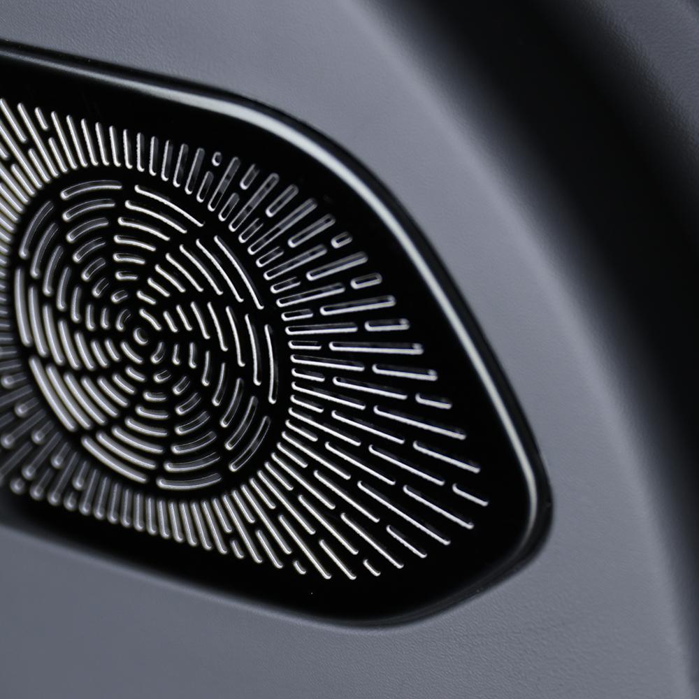 

Для Kia EV3 2026 2026 2 шт. Черная декоративная сетка динамика аудиосистемы на переднюю стойку, накладка, отделка, стайлинг автомобиля, аксессуары для интерьера China Mainland