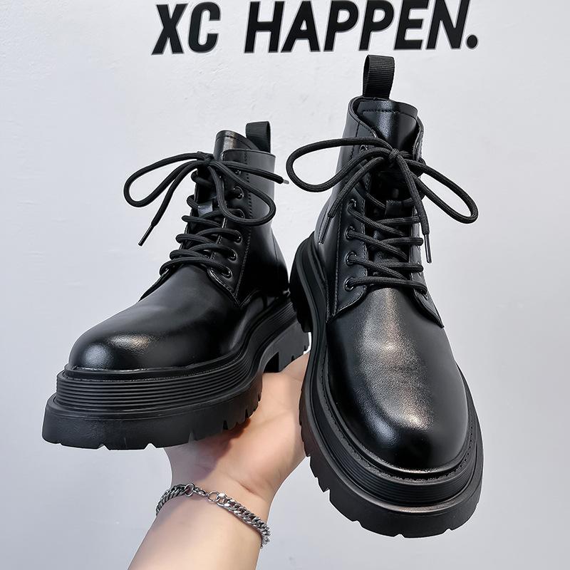 2024 New Martin boots Men's high-top retro platform locomotive boots Fashion inner height-increasing tooling boots 56734-A